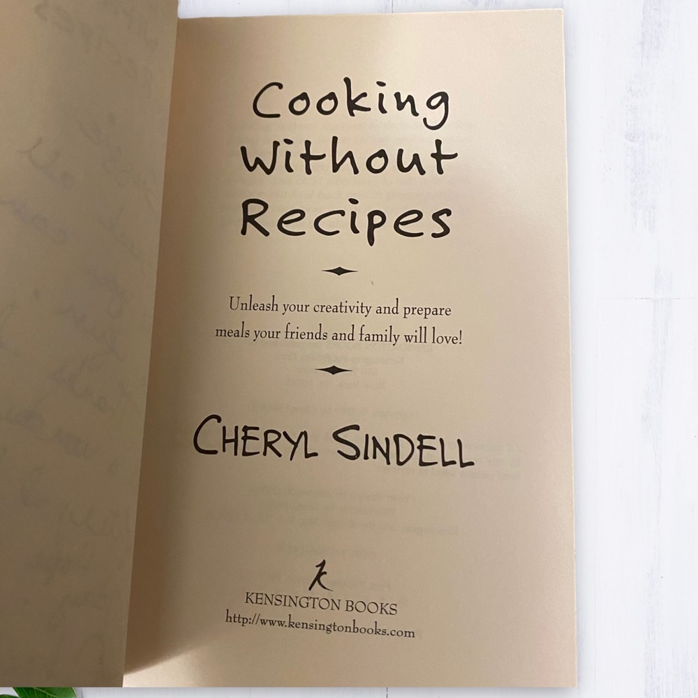 Book Cooking Without Recipes Cookbook by Cheryl Sindell Signed Autographed - Picture 5 of 9